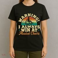 Warning I Win At Musical Chairs Wheelchair Handicap T-Shirt thumb 4