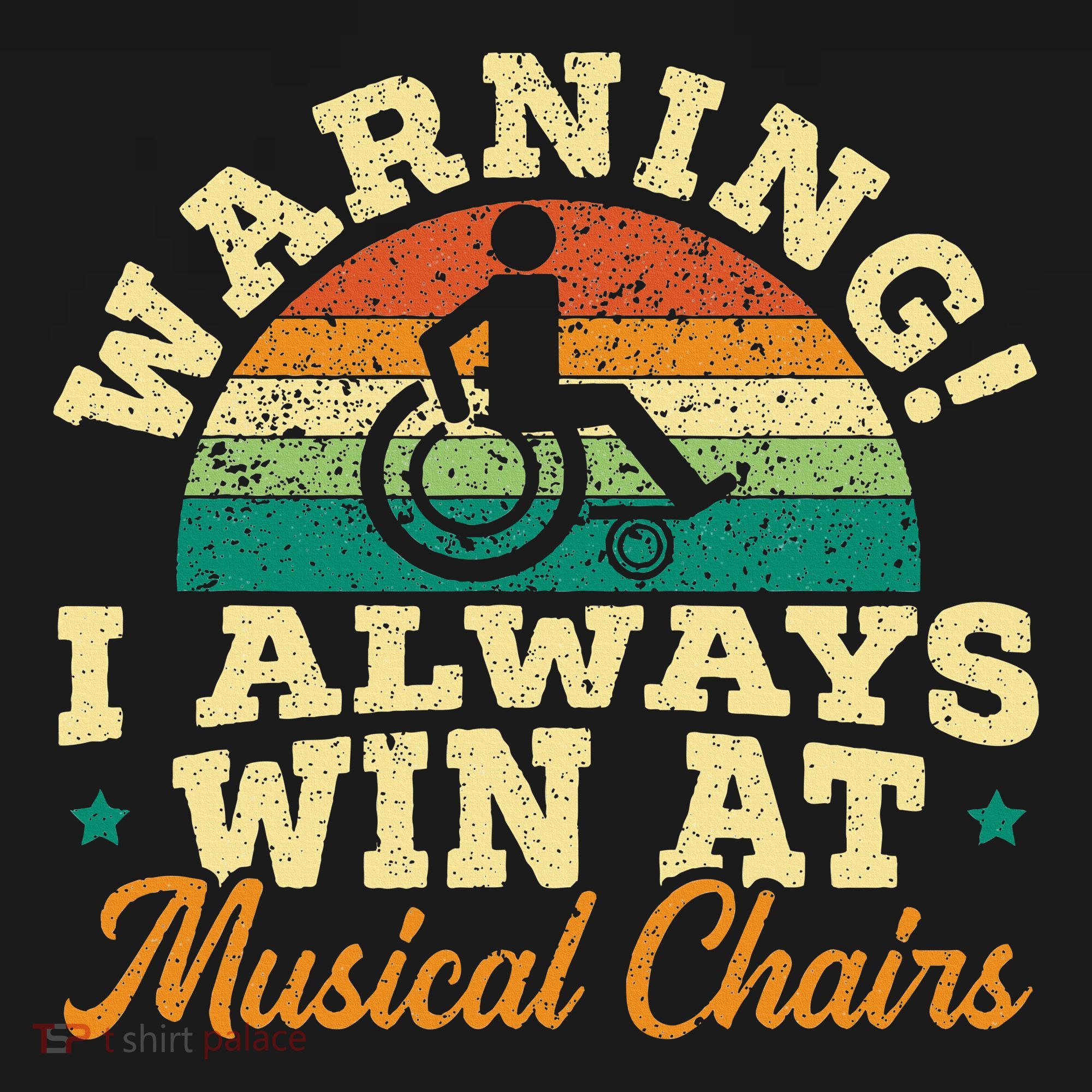 Warning I Win At Musical Chairs Wheelchair Handicap Women's Hoodie