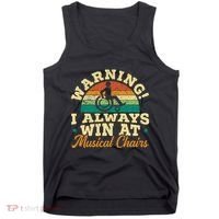 Warning I Win At Musical Chairs Wheelchair Handicap Tank Top thumb 0