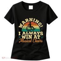 Warning I Win At Musical Chairs Wheelchair Handicap Women's T-Shirt thumb 0
