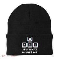 Wasd Its What Moves Me Pc Gamer Gaming Gift Wasd Keys Gift Beanie thumb 0