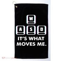 Wasd Its What Moves Me Pc Gamer Gaming Gift Wasd Keys Gift Golf Towel thumb 0