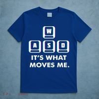 Wasd Its What Moves Me Pc Gamer Gaming Gift Wasd Keys Gift T-Shirt thumb 5