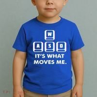 Wasd Its What Moves Me Pc Gamer Gaming Gift Wasd Keys Gift Toddler T-Shirt thumb 2