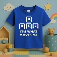 Wasd Its What Moves Me Pc Gamer Gaming Gift Wasd Keys Gift Toddler T-Shirt thumb 3