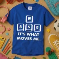 Wasd Its What Moves Me Pc Gamer Gaming Gift Wasd Keys Gift Kids T-Shirt thumb 3