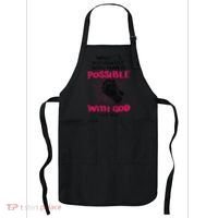 WhatS Impossible With Man Is Possible With God Christian Apron thumb 0