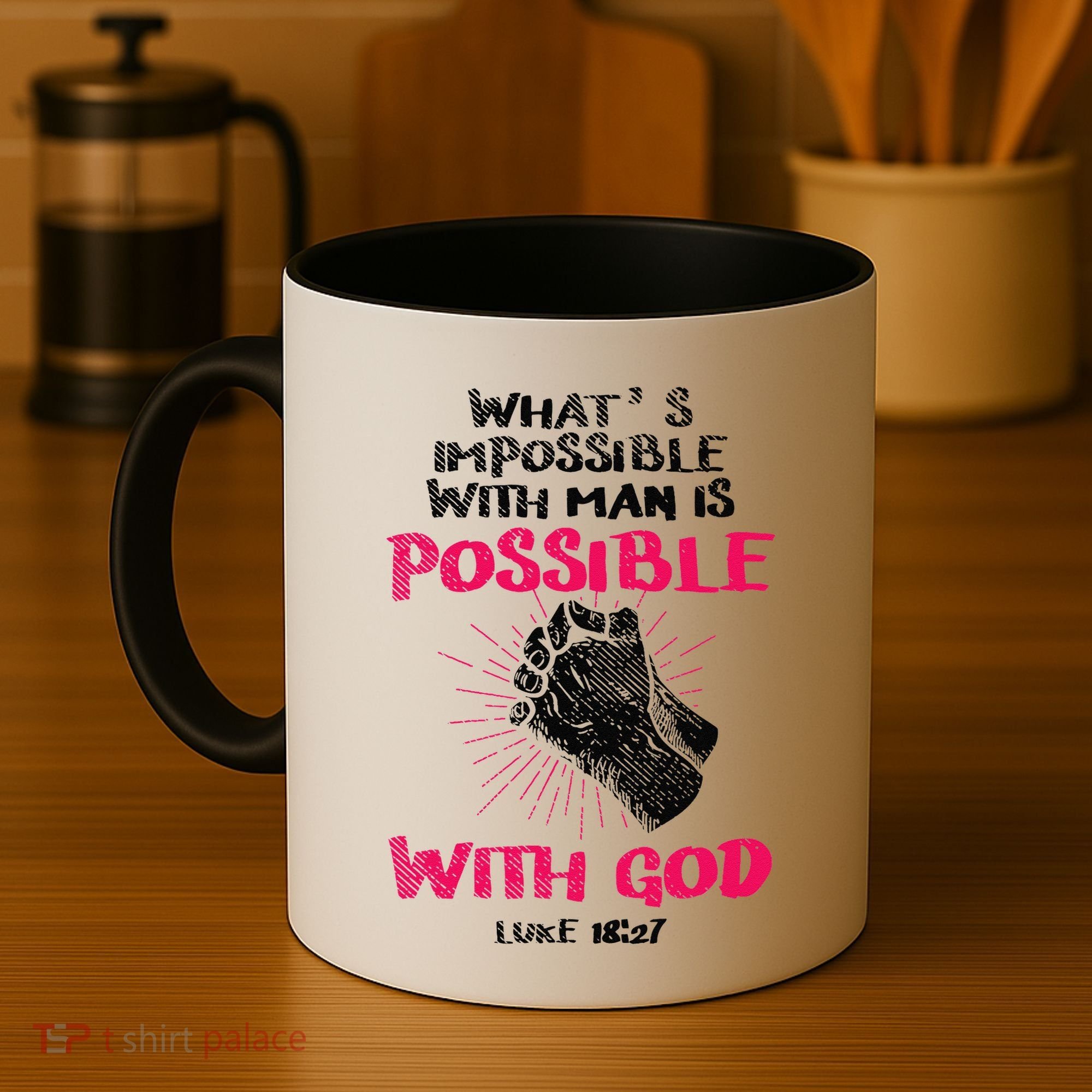WhatS Impossible With Man Is Possible With God Christian Coffee Mug