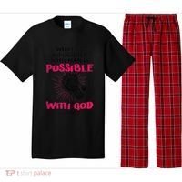 WhatS Impossible With Man Is Possible With God Christian Pajama Set thumb 0