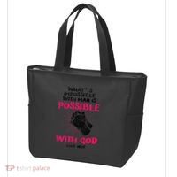 WhatS Impossible With Man Is Possible With God Christian Tote Bag thumb 3