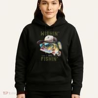 Wishin I Was Fishin Fishing Gift Hoodie thumb 5