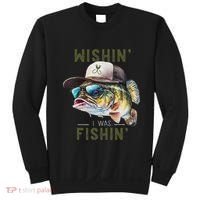 Wishin I Was Fishin Fishing Gift Sweatshirt thumb 0