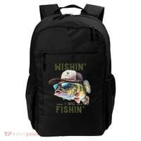 Wishin I Was Fishin Fishing Gift Backpack thumb 0