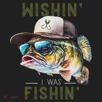Wishin I Was Fishin Fishing Gift Beanie thumb 2