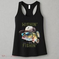 Wishin I Was Fishin Fishing Gift Women's Tank Top thumb 3