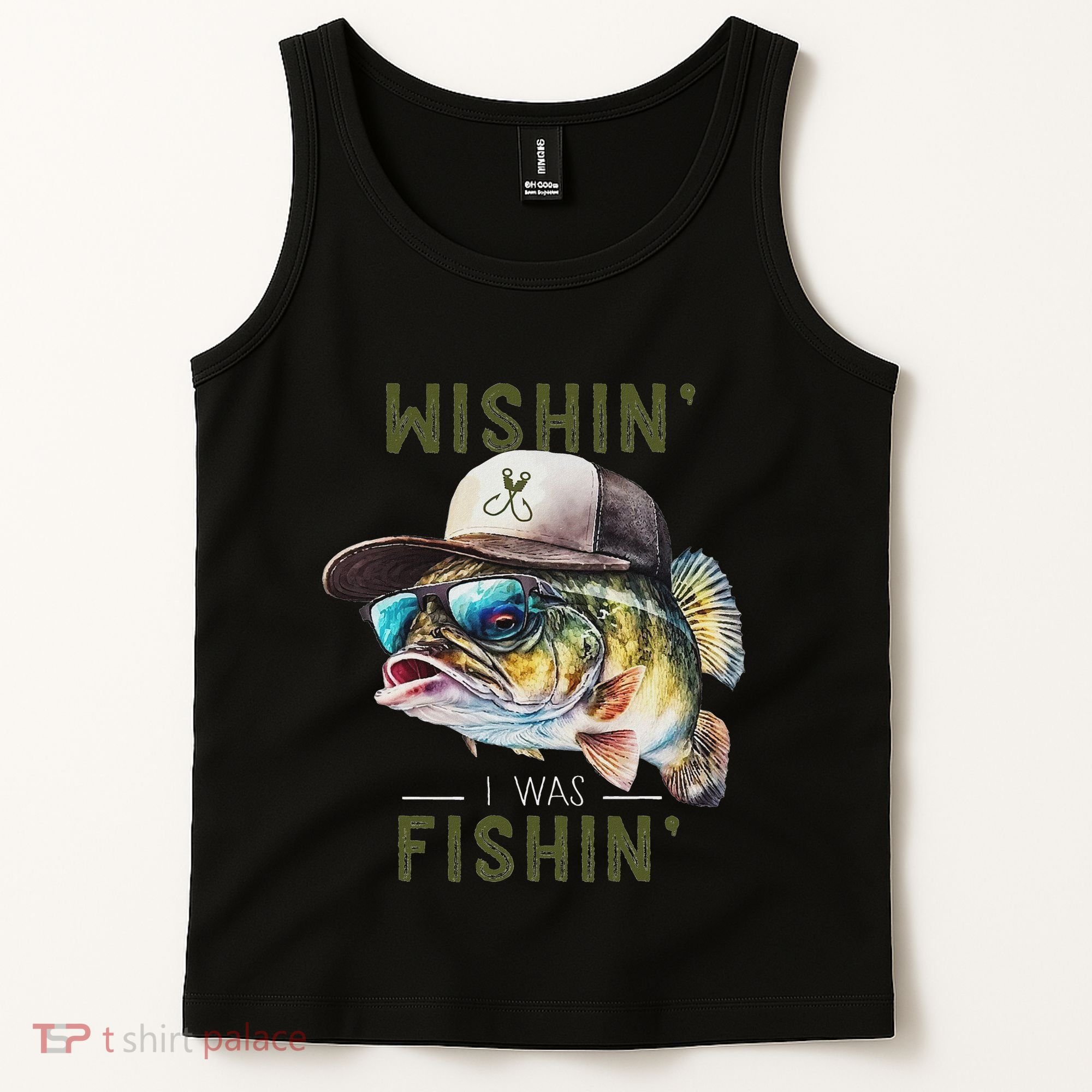 Wishin I Was Fishin Fishing Gift Tank Top