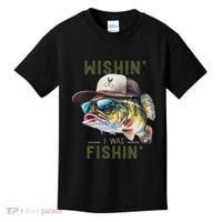 Wishin I Was Fishin Fishing Gift Kids T-Shirt thumb 0