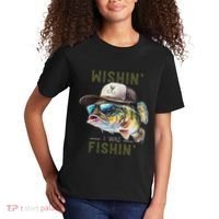 Wishin I Was Fishin Fishing Gift Kids T-Shirt thumb 2