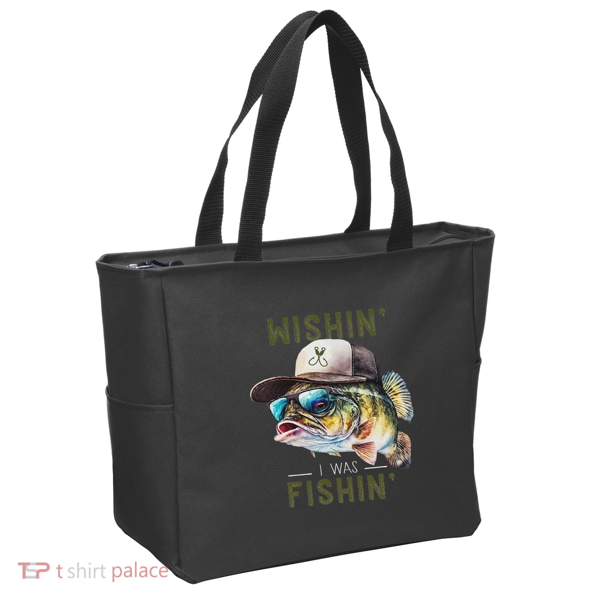 Wishin I Was Fishin Fishing Gift Tote Bag