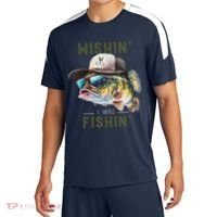 Wishin I Was Fishin Fishing Gift Sport-Tek Competitor United Soccer Jersey thumb 0