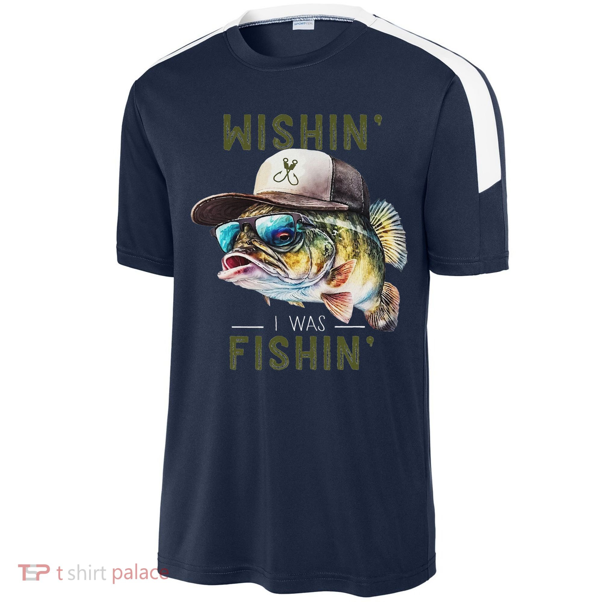 Wishin I Was Fishin Fishing Gift Sport-Tek Competitor United Soccer Jersey