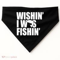 Wishin I Was Fishin USA-Made Doggie Bandana thumb 0