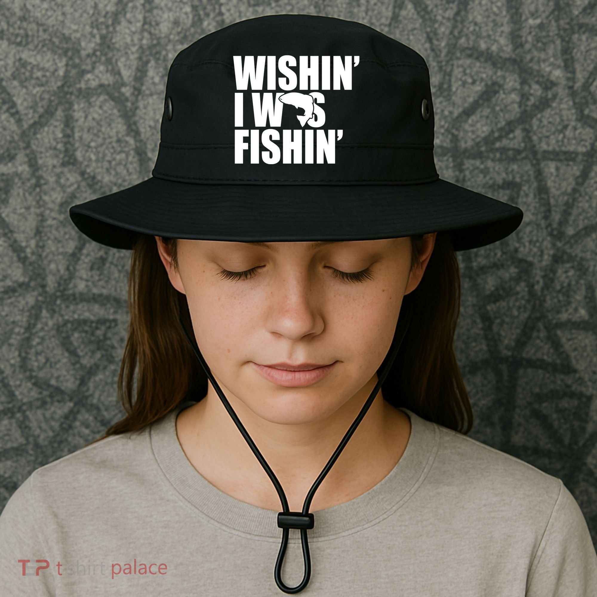 Wishin I Was Fishin Bucket Hat