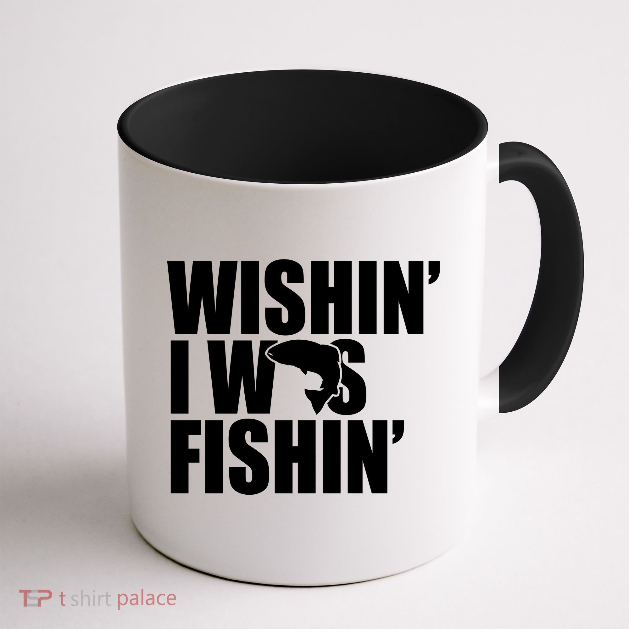 Wishin I Was Fishin Coffee Mug