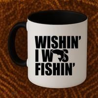Wishin I Was Fishin Coffee Mug thumb 2