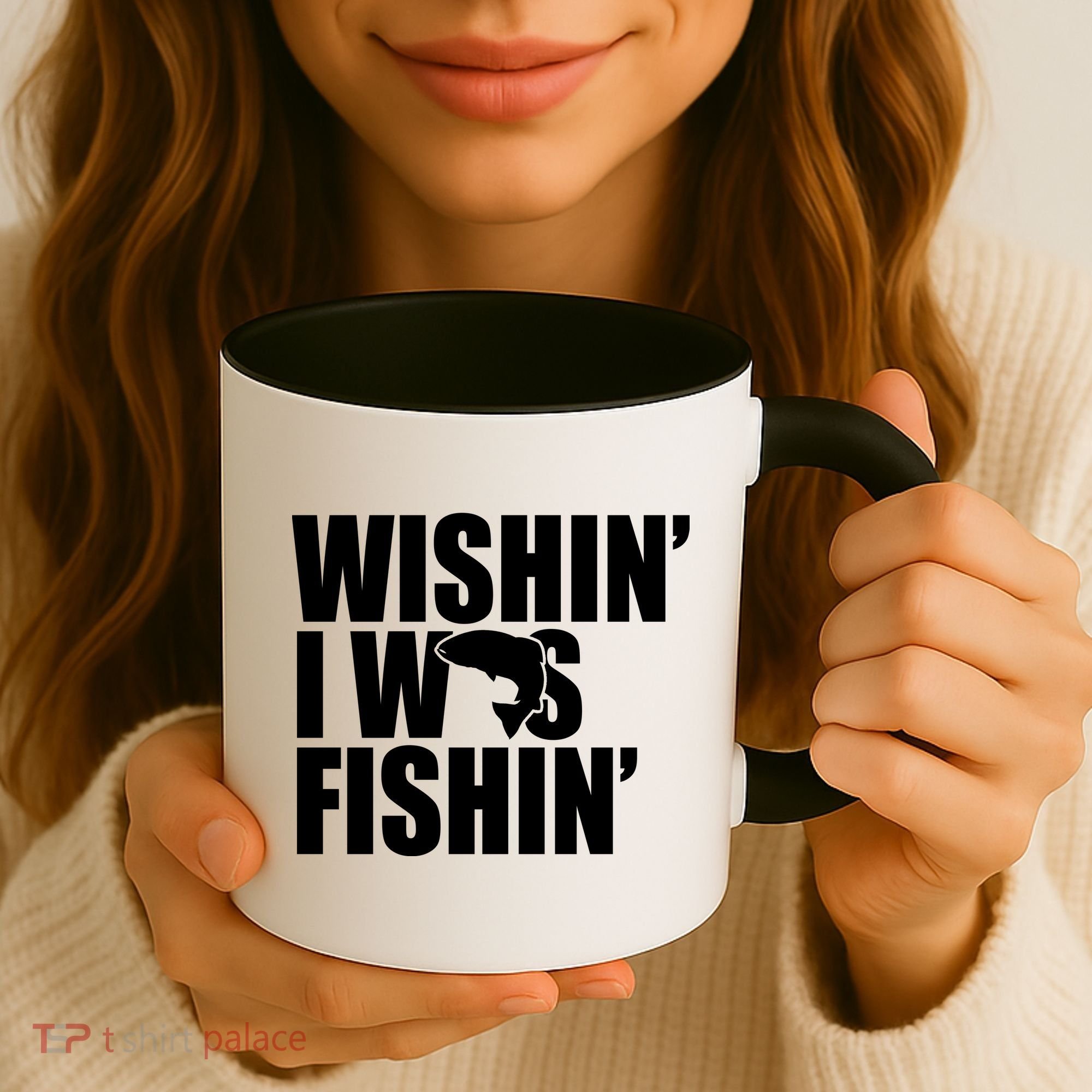 Wishin I Was Fishin Coffee Mug