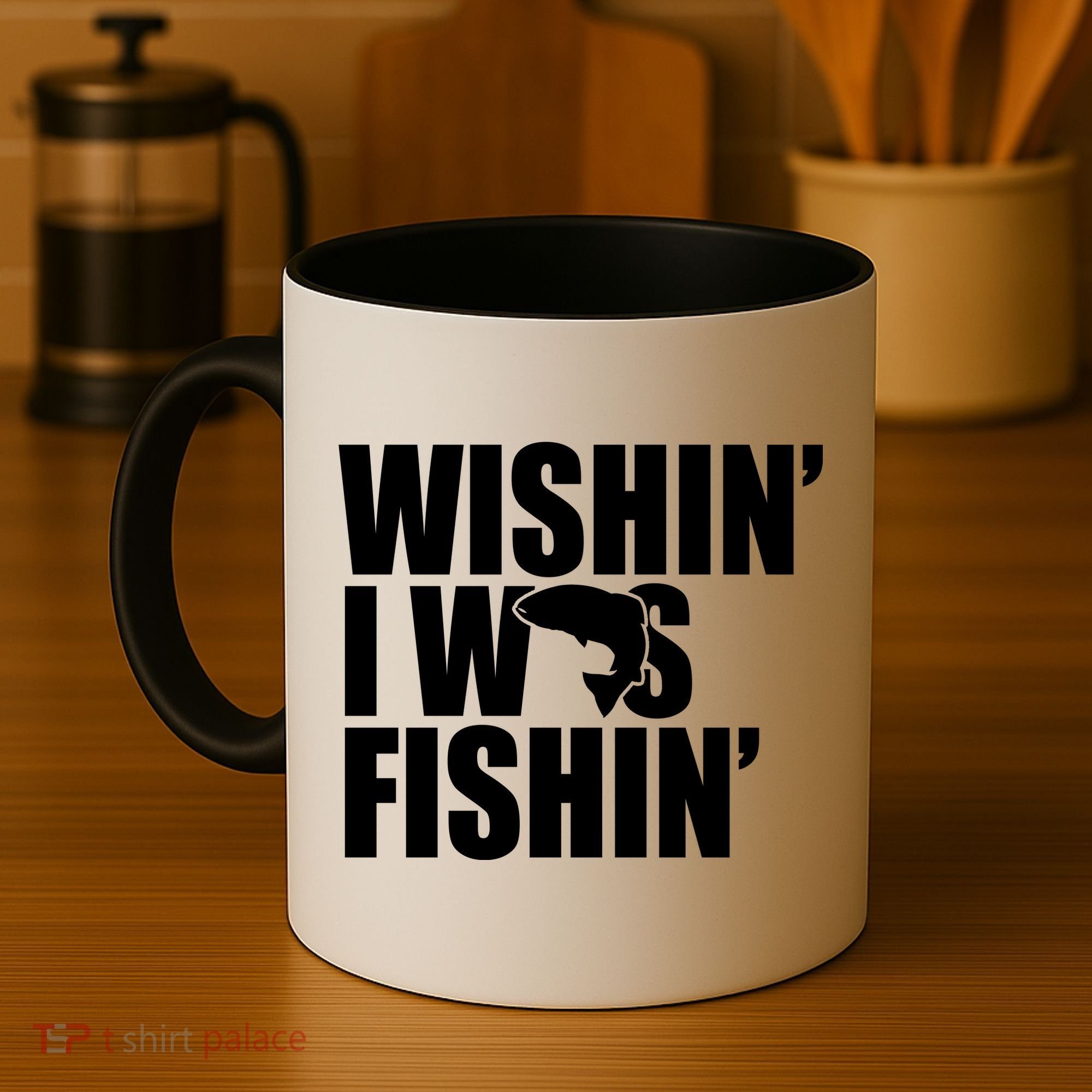 Wishin I Was Fishin Coffee Mug