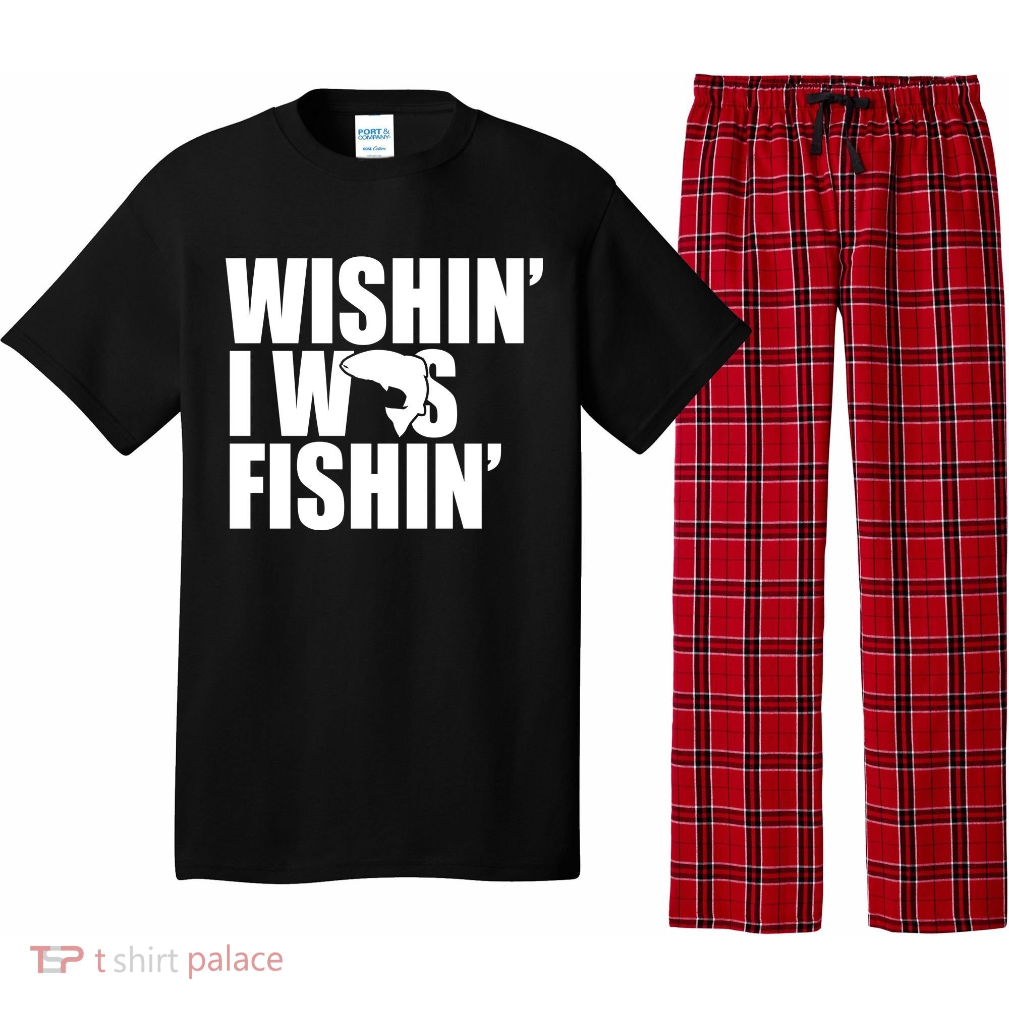 Wishin I Was Fishin Pajama Set