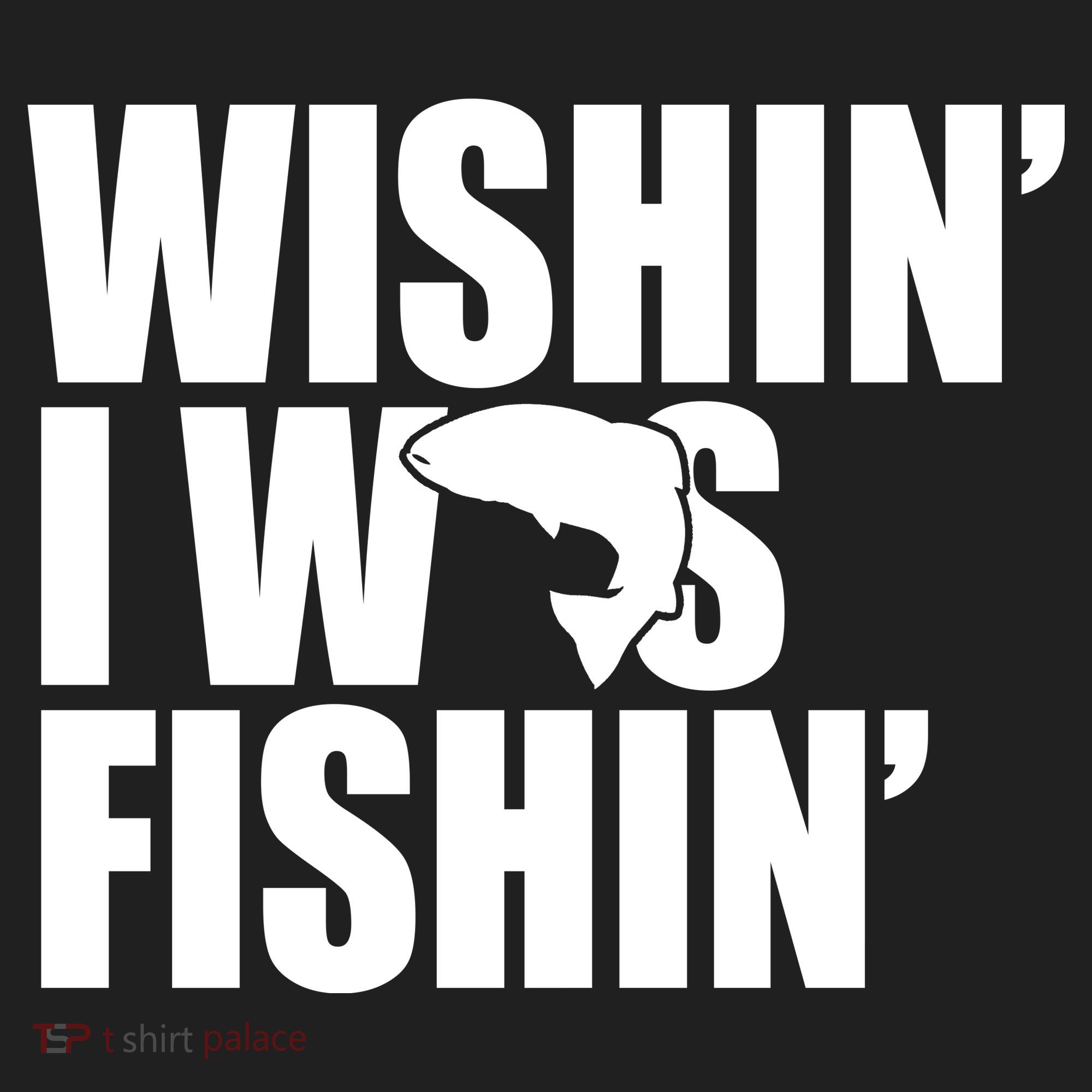 Wishin I Was Fishin Golf Towel