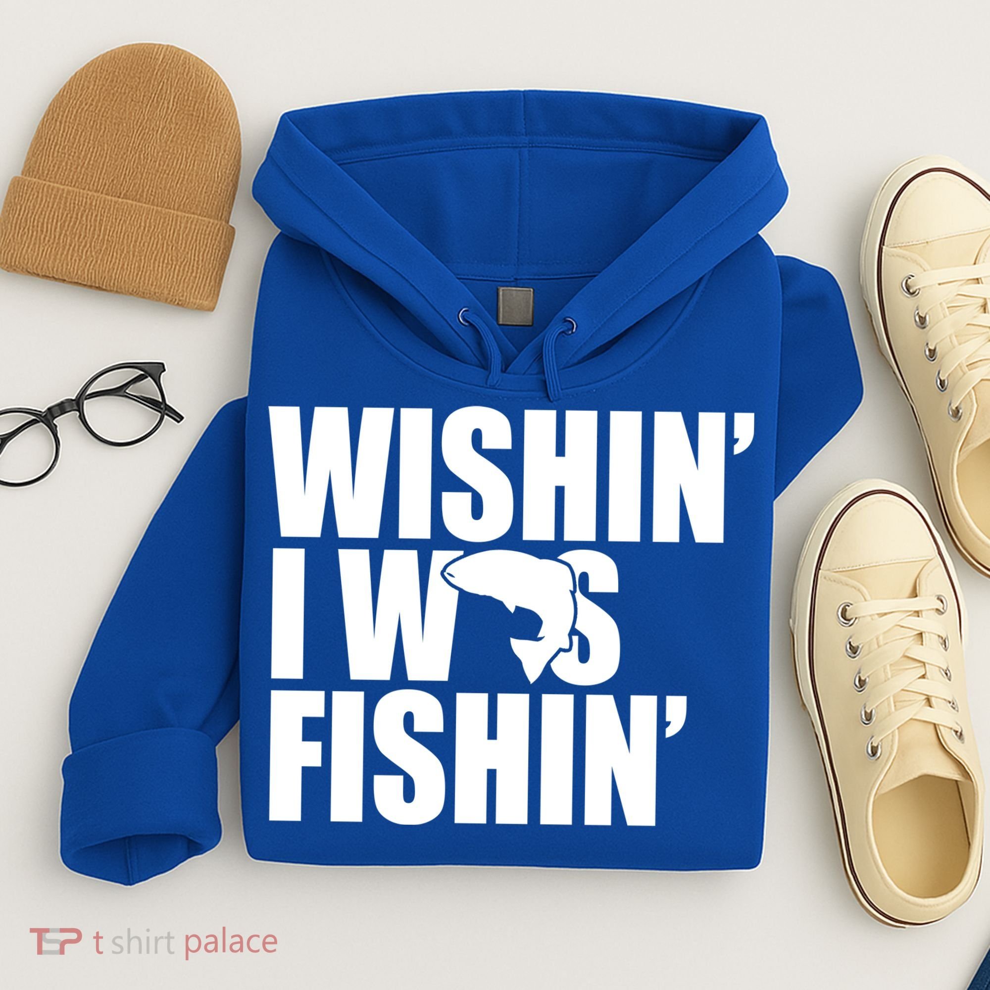 Wishin I Was Fishin Hoodie