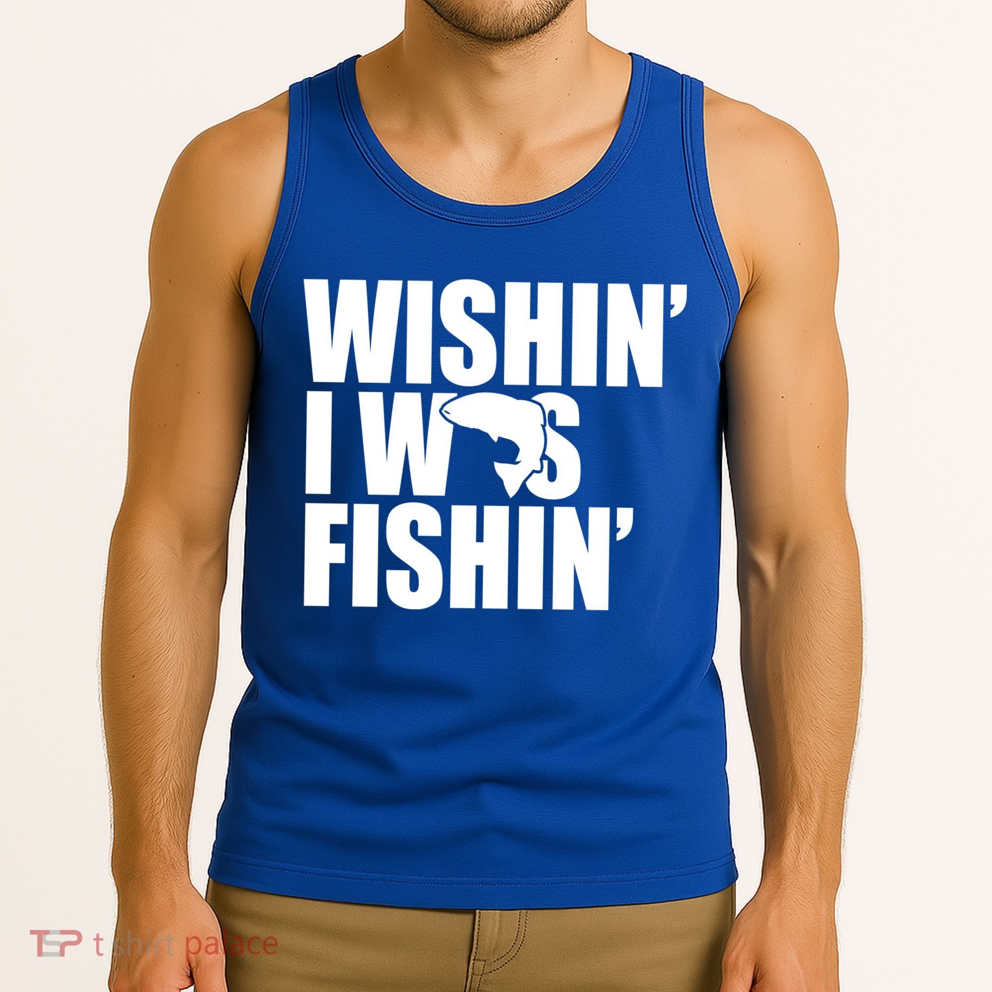 Wishin I Was Fishin Tank Top