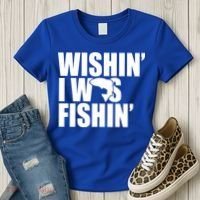 Wishin I Was Fishin Women's T-Shirt thumb 3