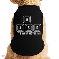 WASD It's What Moves Me Funny PC Gamer Computer Nerd Doggie Tank thumb 0