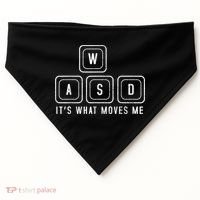 WASD It's What Moves Me Funny PC Gamer Computer Nerd USA-Made Doggie Bandana thumb 0
