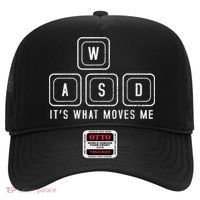 WASD It's What Moves Me Funny PC Gamer Computer Nerd Hat thumb 0