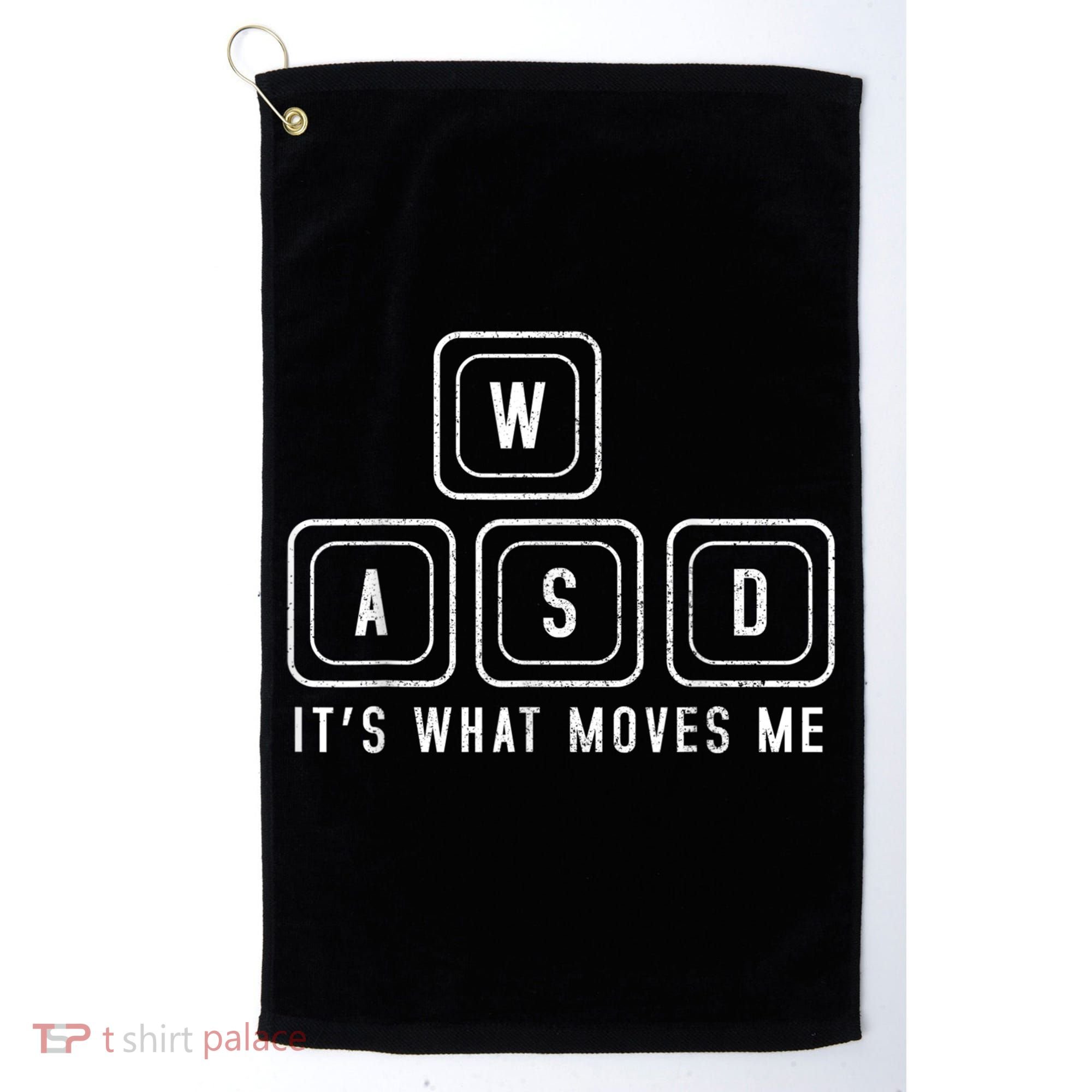 WASD It's What Moves Me Funny PC Gamer Computer Nerd Golf Towel