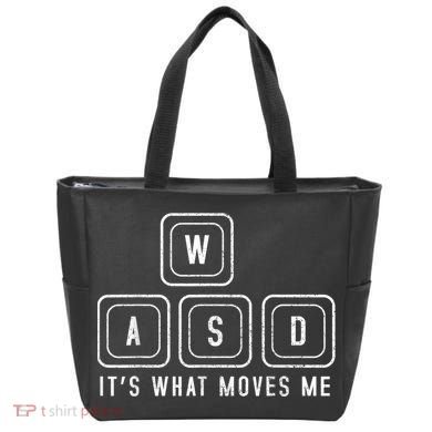 WASD It's What Moves Me Funny PC Gamer Computer Nerd Tote Bag