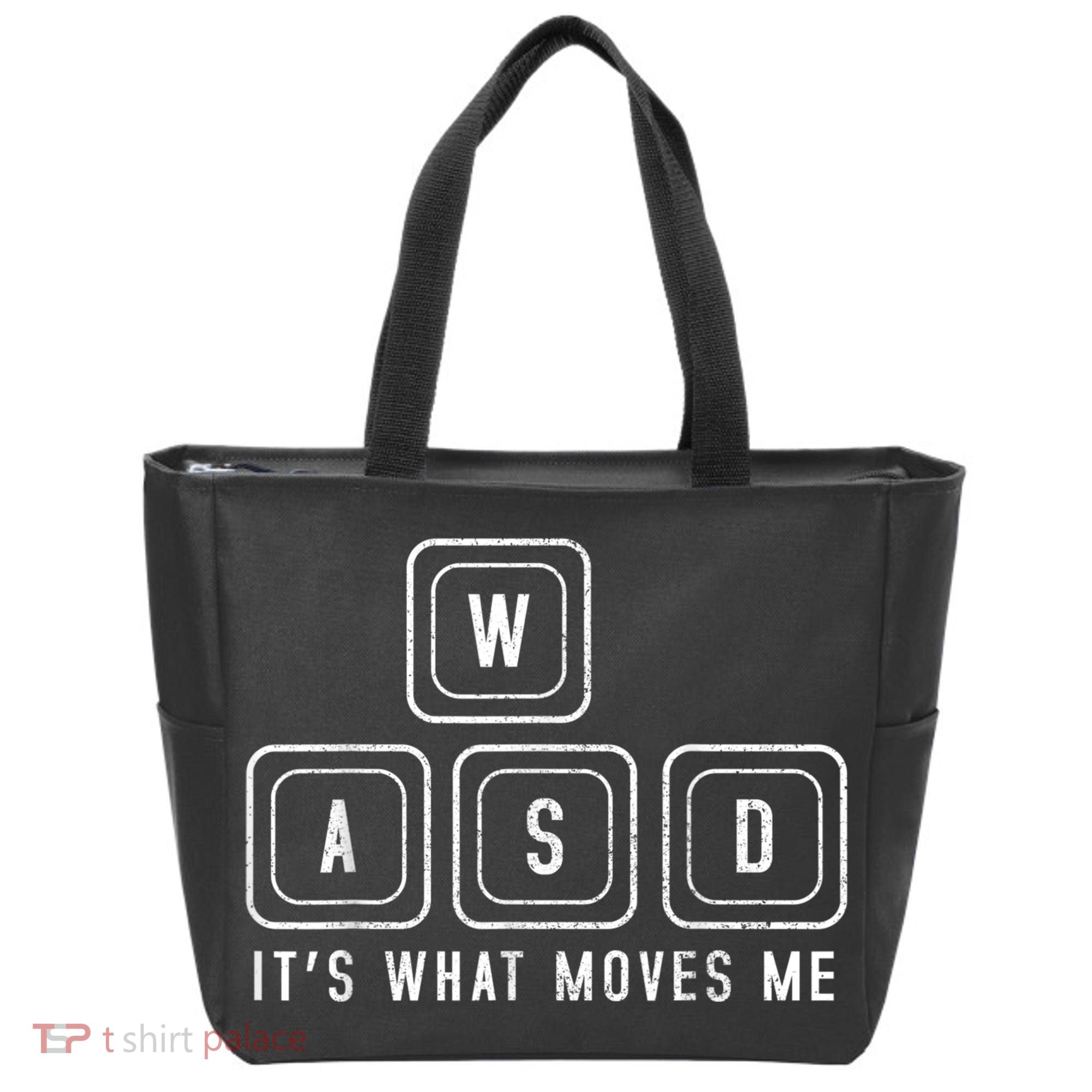 WASD It's What Moves Me Funny PC Gamer Computer Nerd Tote Bag