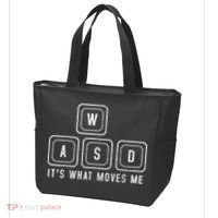 WASD It's What Moves Me Funny PC Gamer Computer Nerd Tote Bag thumb 3