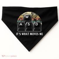 Wasd ItS What Moves Me Funny Pc Gamer Computer Nerd Gift USA-Made Doggie Bandana thumb 0