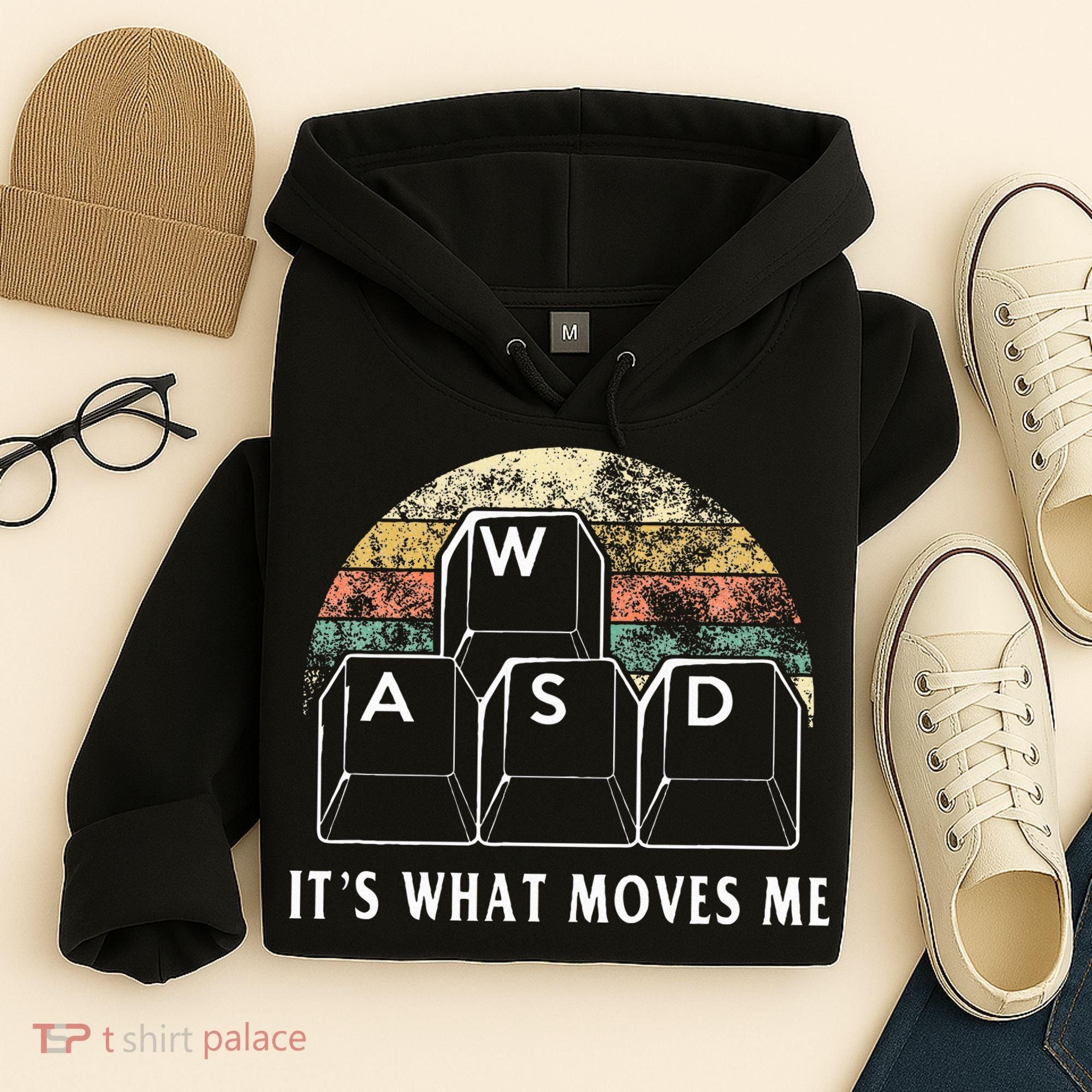 Wasd ItS What Moves Me Funny Pc Gamer Computer Nerd Gift Hoodie