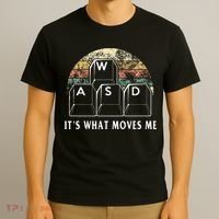 Wasd ItS What Moves Me Funny Pc Gamer Computer Nerd Gift T-Shirt thumb 3