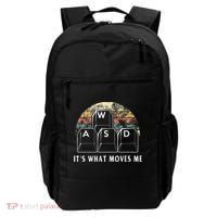 Wasd ItS What Moves Me Funny Pc Gamer Computer Nerd Gift Backpack thumb 0