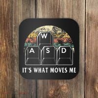Wasd ItS What Moves Me Funny Pc Gamer Computer Nerd Gift Coaster thumb 0