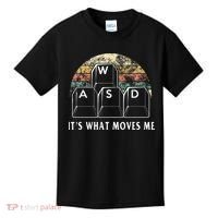 Wasd ItS What Moves Me Funny Pc Gamer Computer Nerd Gift Kids T-Shirt thumb 0