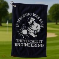Welder If Welding Was Easy Quote Funny Saying Welder Golf Towel thumb 1
